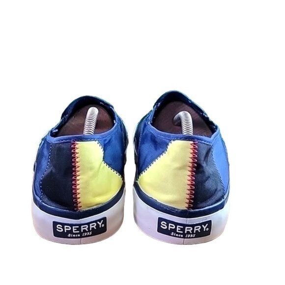 Mens Sperry STS 19283 Skateboard Loafer Blue/Black/Yellow Size 10.5 - Picture 6 of 11